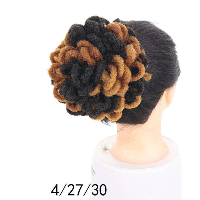 White Smoke Urban Hiphop Dreadlock Bun - Street Culture (African Kinky Scrunchie) Hair Extension