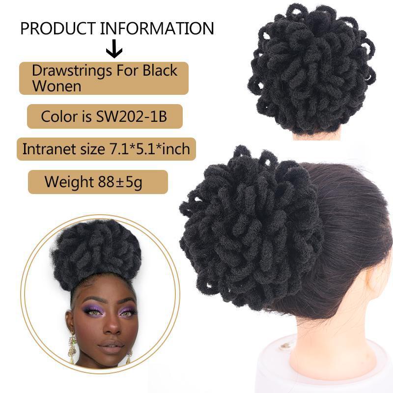 White Smoke Urban Hiphop Dreadlock Bun - Street Culture (African Kinky Scrunchie) Hair Extension