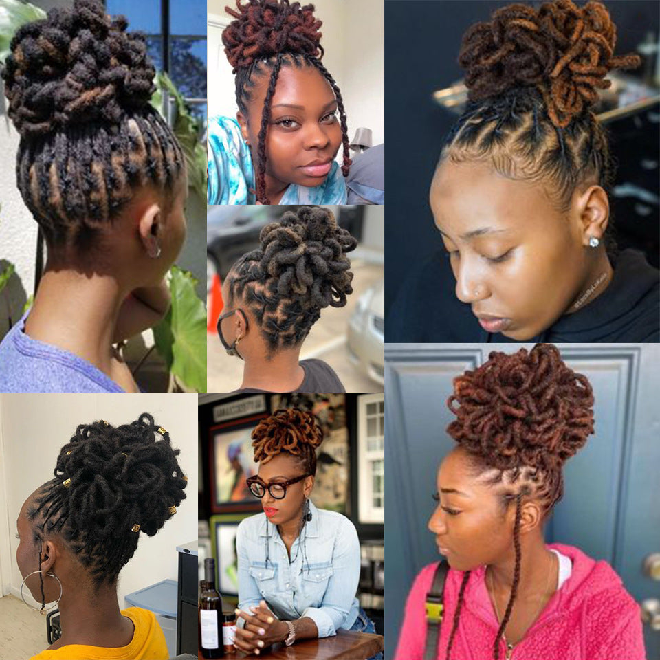 Black Urban Hiphop Dreadlock Bun - Street Culture (African Kinky Scrunchie) Hair Extension