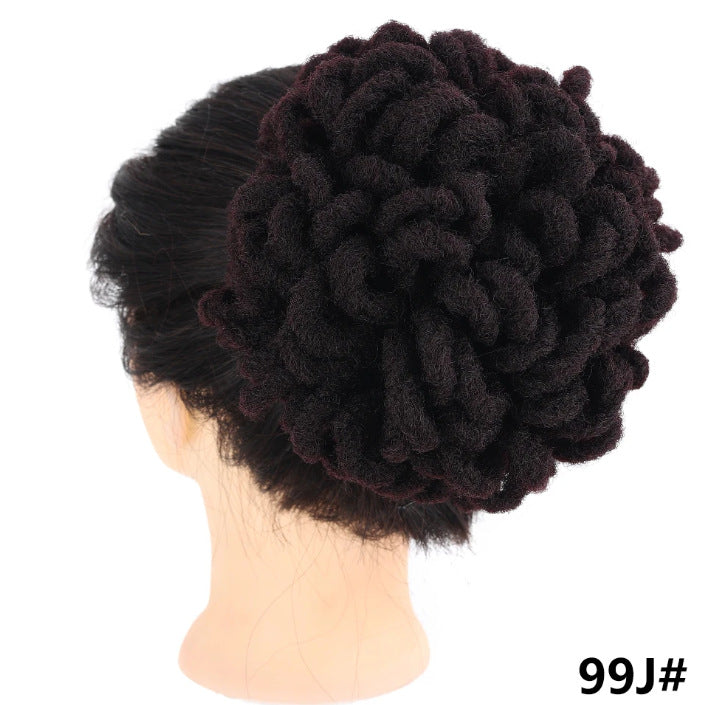 White Smoke Urban Hiphop Dreadlock Bun - Street Culture (African Kinky Scrunchie) Hair Extension