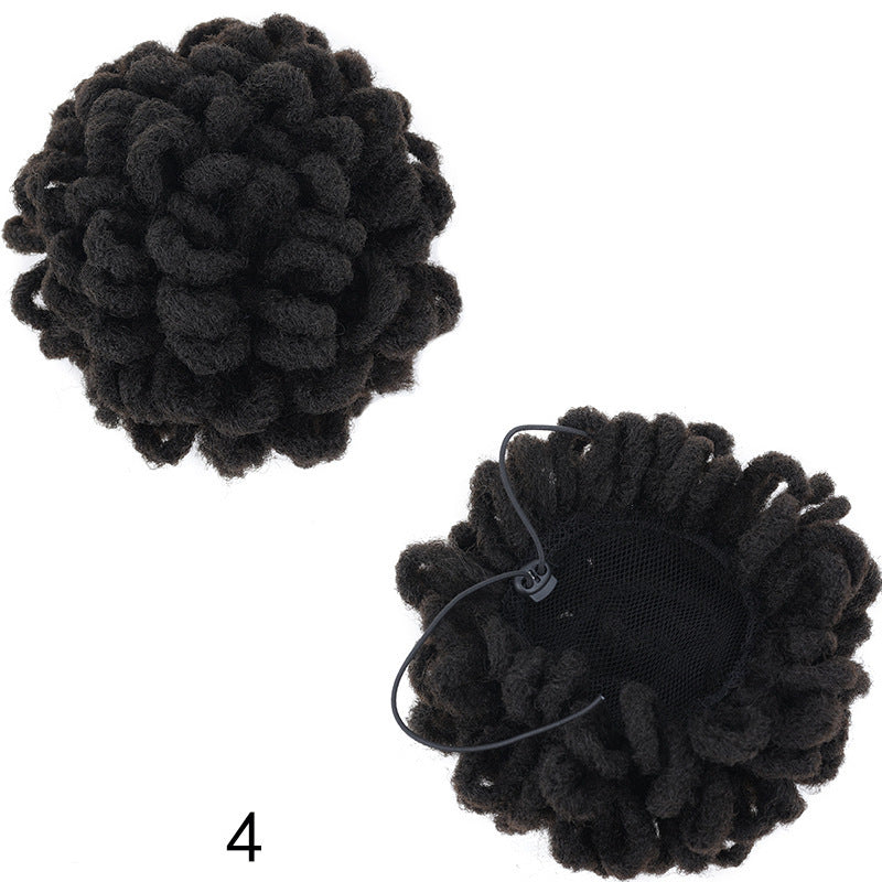 White Smoke Urban Hiphop Dreadlock Bun - Street Culture (African Kinky Scrunchie) Hair Extension