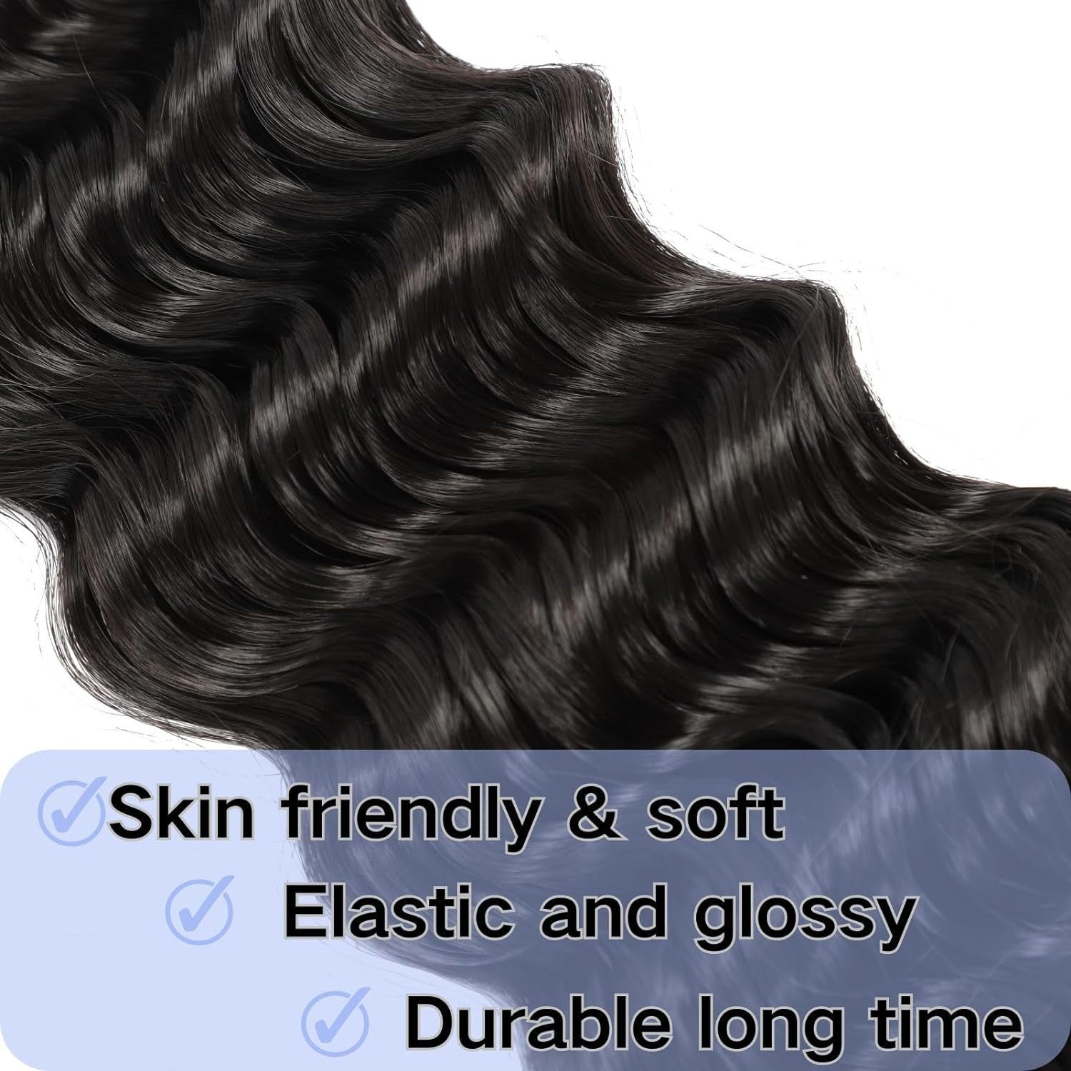 White Smoke Lush Deep Curl Synthetic Bundles - Tropical Breeze (18-Inch Pair 160g) Hair Extension