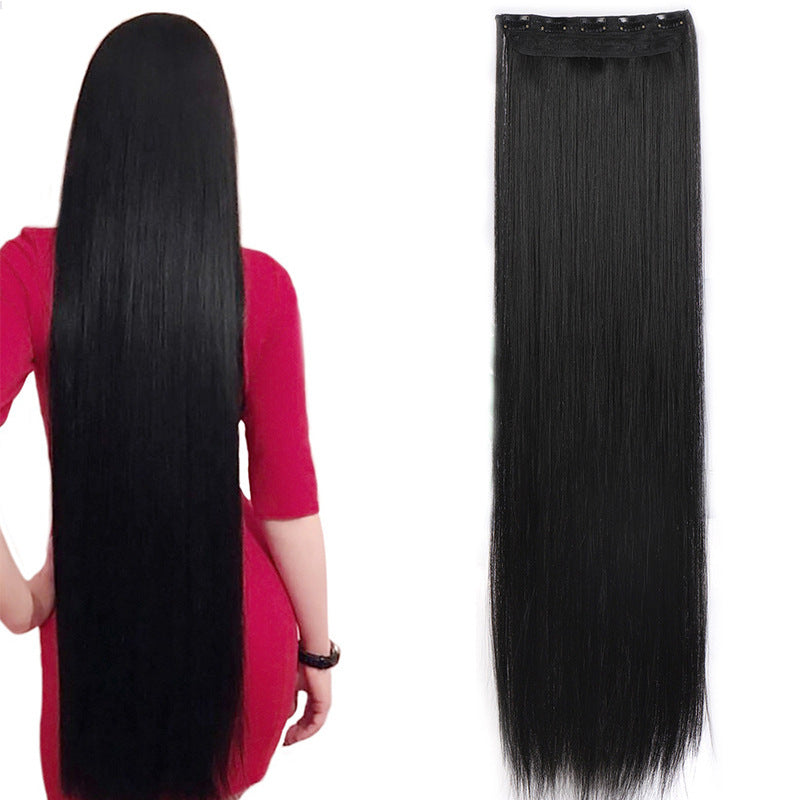 White Smoke Ultra-Sleek 5-Clip Seamless Extension - Everyday Essentials (Long Straight Hair) Hair Extension