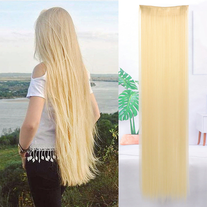 White Smoke Ultra-Sleek 5-Clip Seamless Extension - Everyday Essentials (Long Straight Hair) Hair Extension