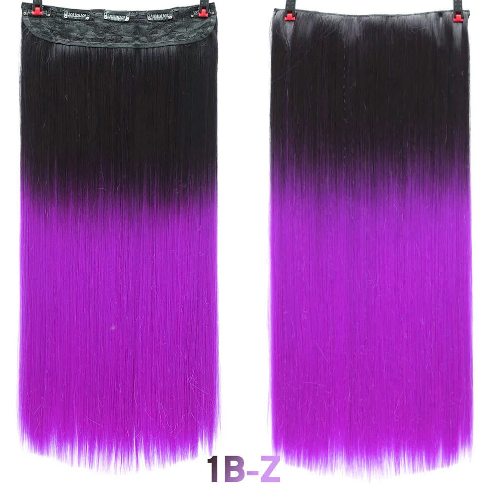 Dark Orchid Parisian Balayage Ash Grey Extension - Urban Subculture (Long Straight Gradient) Hair Extension