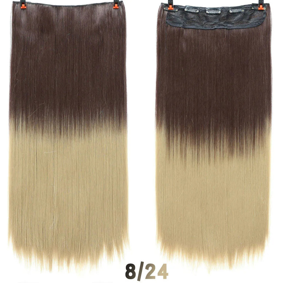Dark Slate Gray Parisian Balayage Ash Grey Extension - Urban Subculture (Long Straight Gradient) Hair Extension