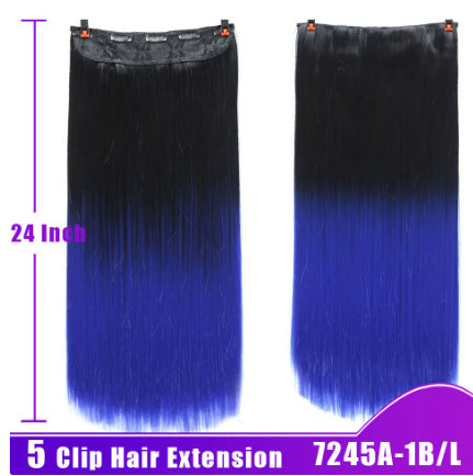 White Smoke Parisian Balayage Ash Grey Extension - Urban Subculture (Long Straight Gradient) Hair Extension