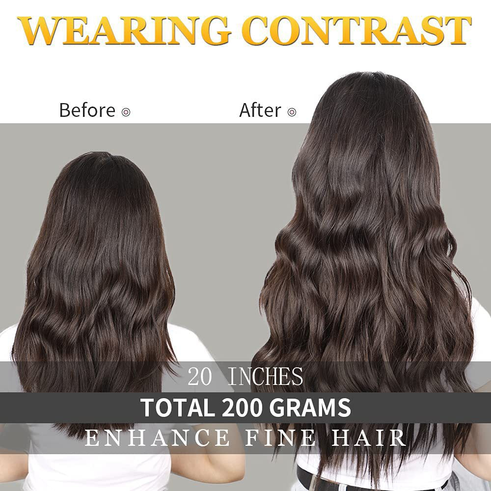 White Smoke Voluminous Water Wave 4-Piece Clip-In - Western Glamour (Long Curly Texture) Hair Extension