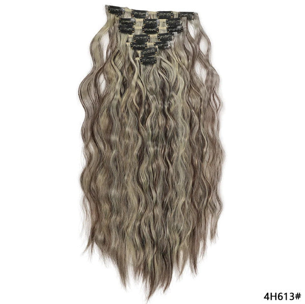 White Smoke Dynamic 7-Piece Corn Perm Extension - Retro Wave (Water Wave Texture) Hair Extension