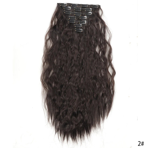 White Smoke Dynamic 7-Piece Corn Perm Extension - Retro Wave (Water Wave Texture) Hair Extension
