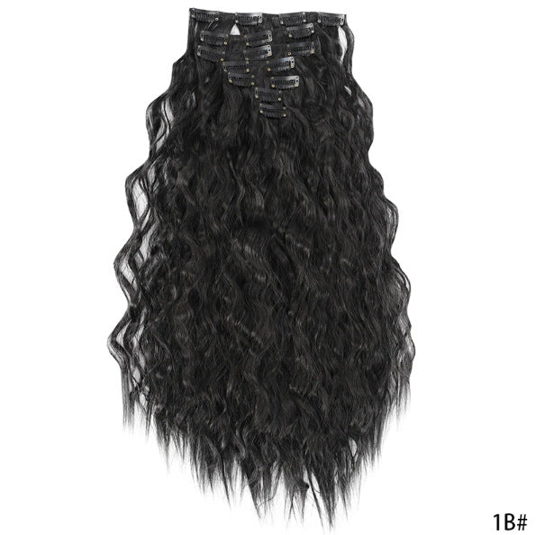 White Smoke Dynamic 7-Piece Corn Perm Extension - Retro Wave (Water Wave Texture) Hair Extension