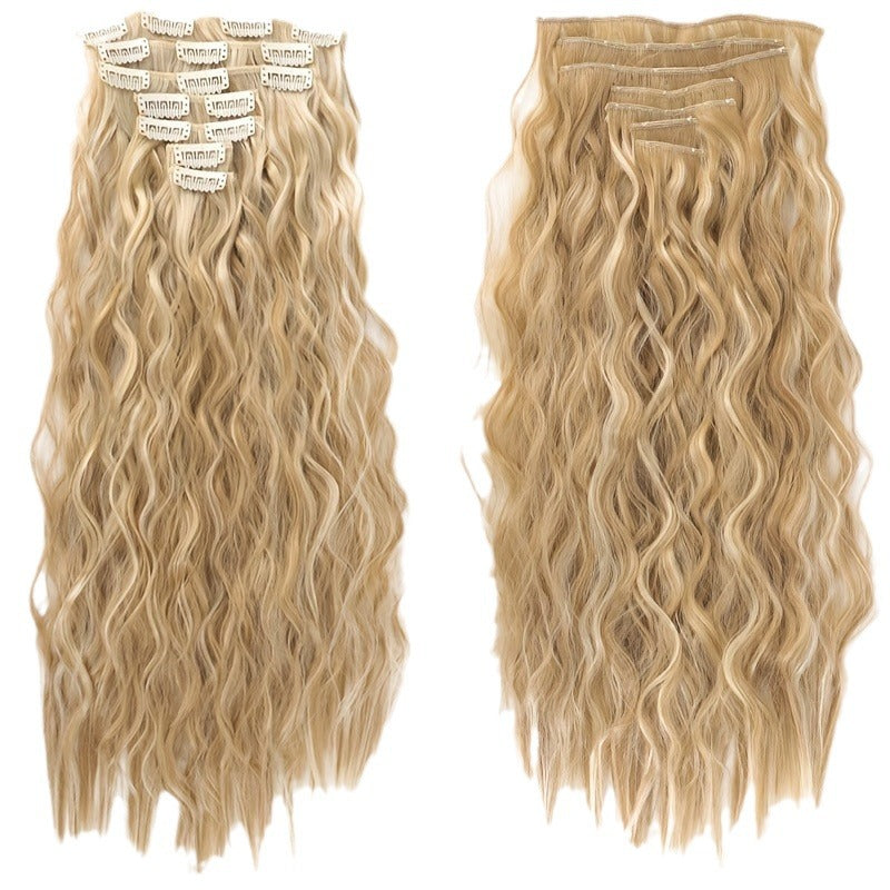 White Smoke Dynamic 7-Piece Corn Perm Extension - Retro Wave (Water Wave Texture) Hair Extension