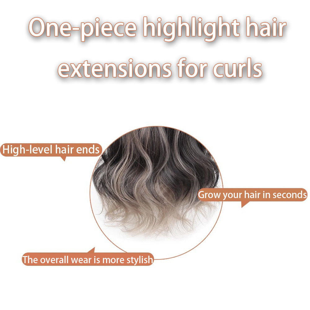 White Smoke Sun-Kissed Balayage Wavy Extension - Euro Summer (One-Piece Highlight) Hair Extension