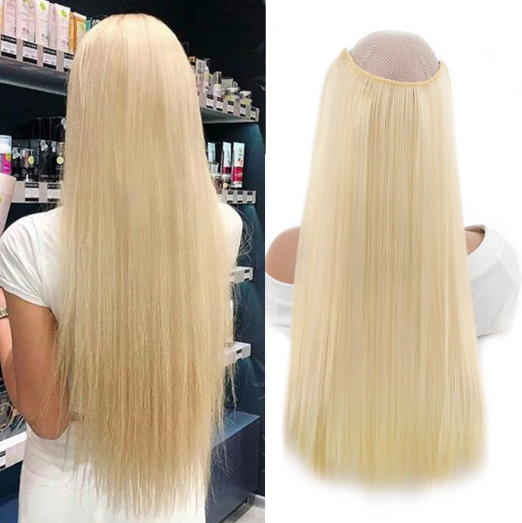 White Smoke Architectural V-Shape Extension - Runway Sleek (28-Inch One-Piece) Hair Extension