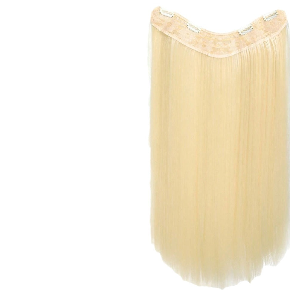 Pale Goldenrod Architectural V-Shape Extension - Runway Sleek (28-Inch One-Piece) Hair Extension