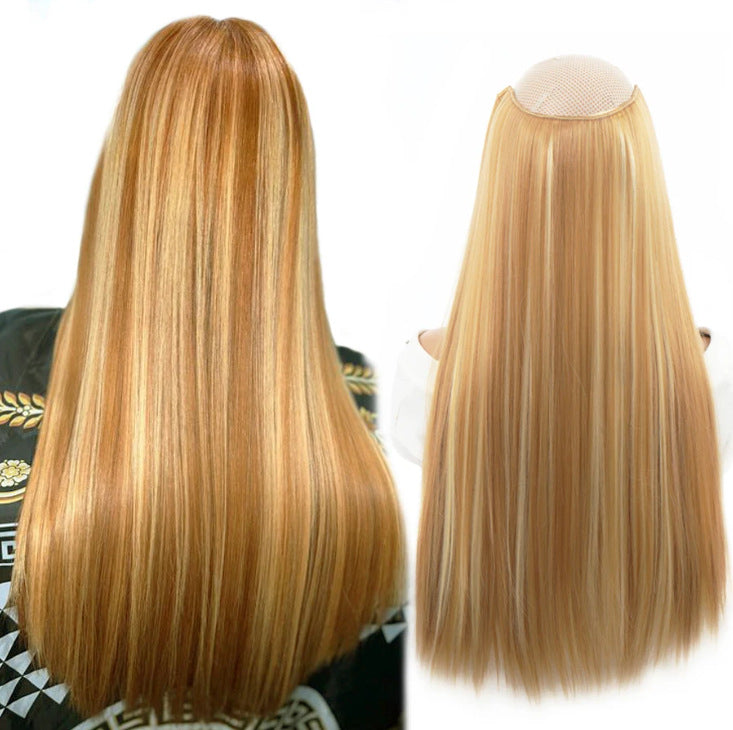 White Smoke Architectural V-Shape Extension - Runway Sleek (28-Inch One-Piece) Hair Extension