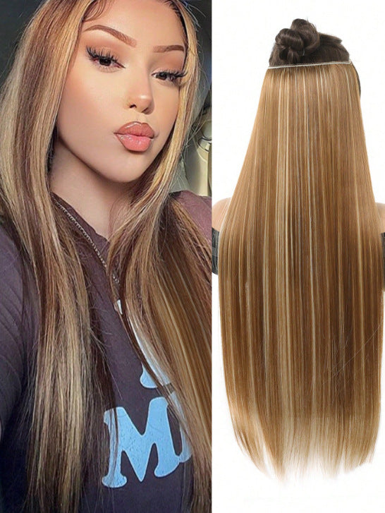 White Smoke Secret Length Halo Extension - Stealth Glamour (20-32 Inch Invisible Wire) Hair Extension