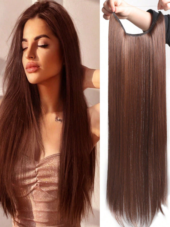 Dark Slate Gray Secret Length Halo Extension - Stealth Glamour (20-32 Inch Invisible Wire) Hair Extension
