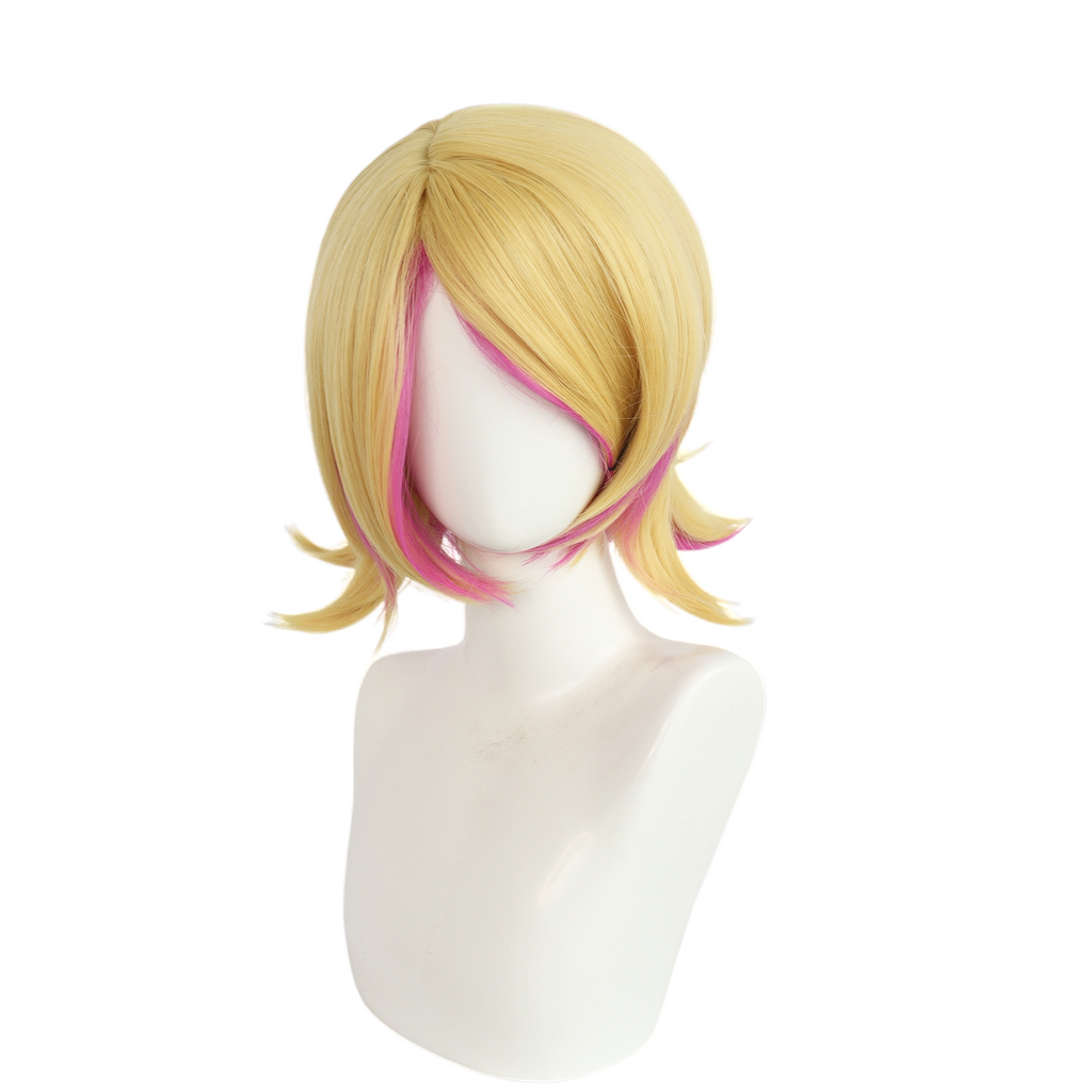 Light Gray Kagamine Rin Cosplay Wig - Vocaloid (Golden Blonde Flipped) (FEVERCOS)