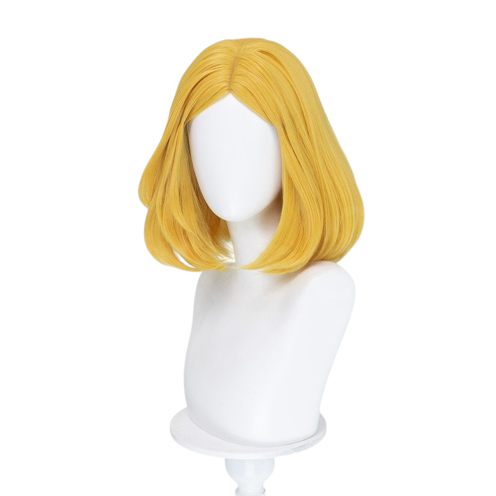 White Smoke Melinoë Cosplay Wig - Hades II (35cm Blonde/Green Bob Scalp) (FEVERCOS)