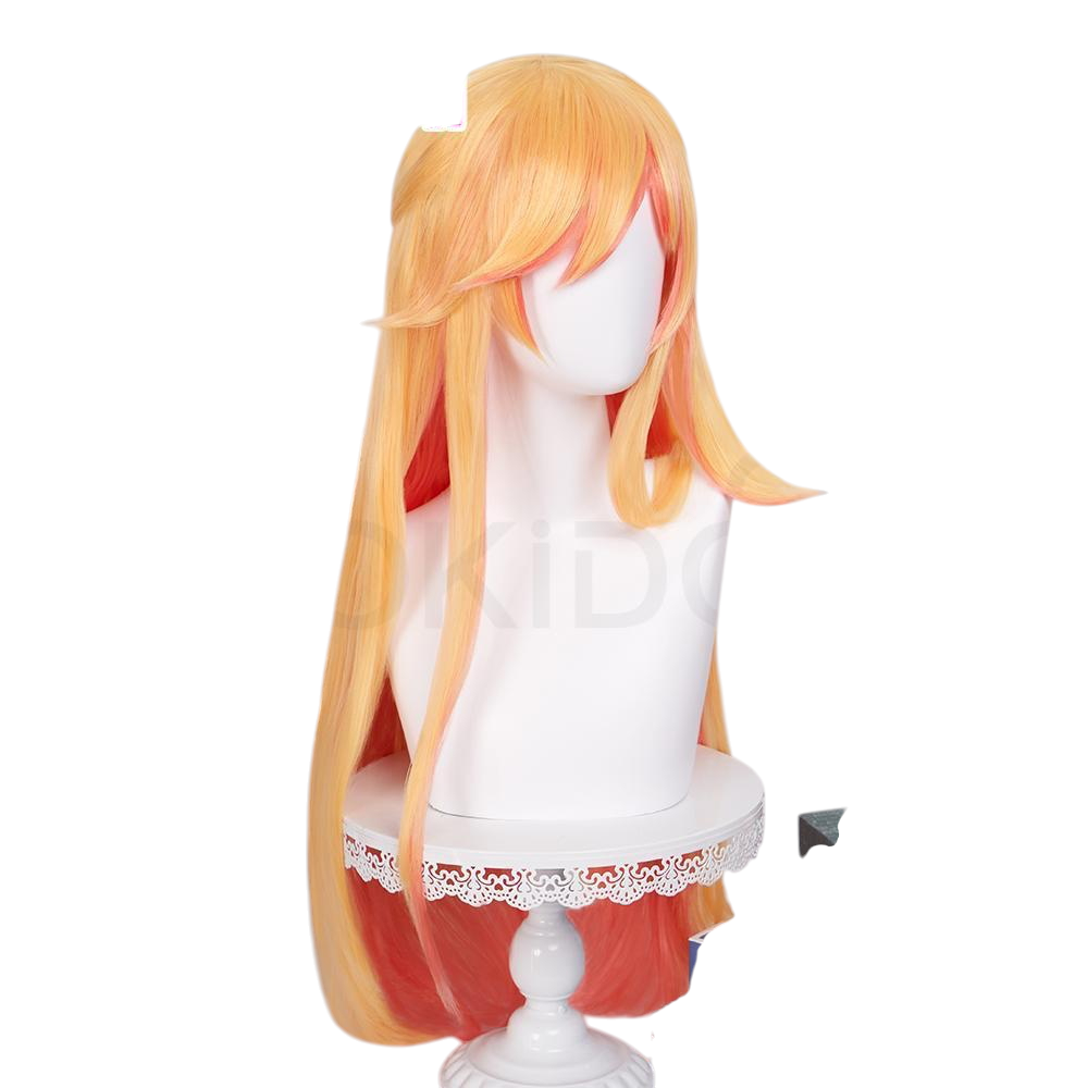 White Smoke Ahri (Star Guardian) Cosplay Wig - League of Legends (Peach Pink Long Flowing) (FEVERCOS)