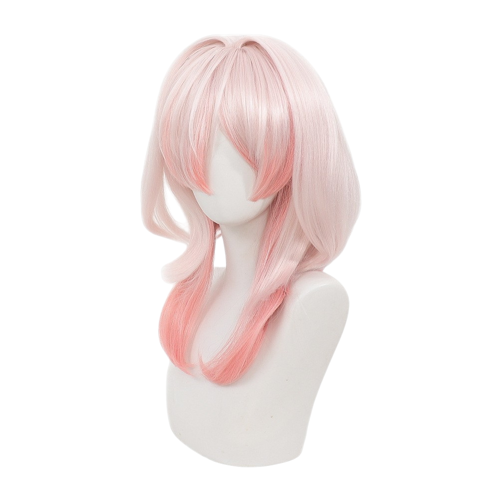 White Smoke Mifu Cosplay Wig - Arknights: Endfield (Pink Gradient Scalp) (FEVERCOS)