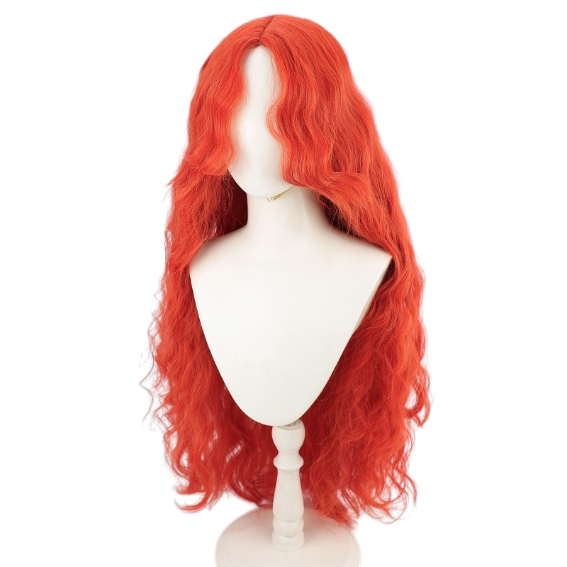 White Smoke Malenia, Blade of Miquella Cosplay Wig - Elden Ring (Orange-Red Ripple Curls) (FEVERCOS)