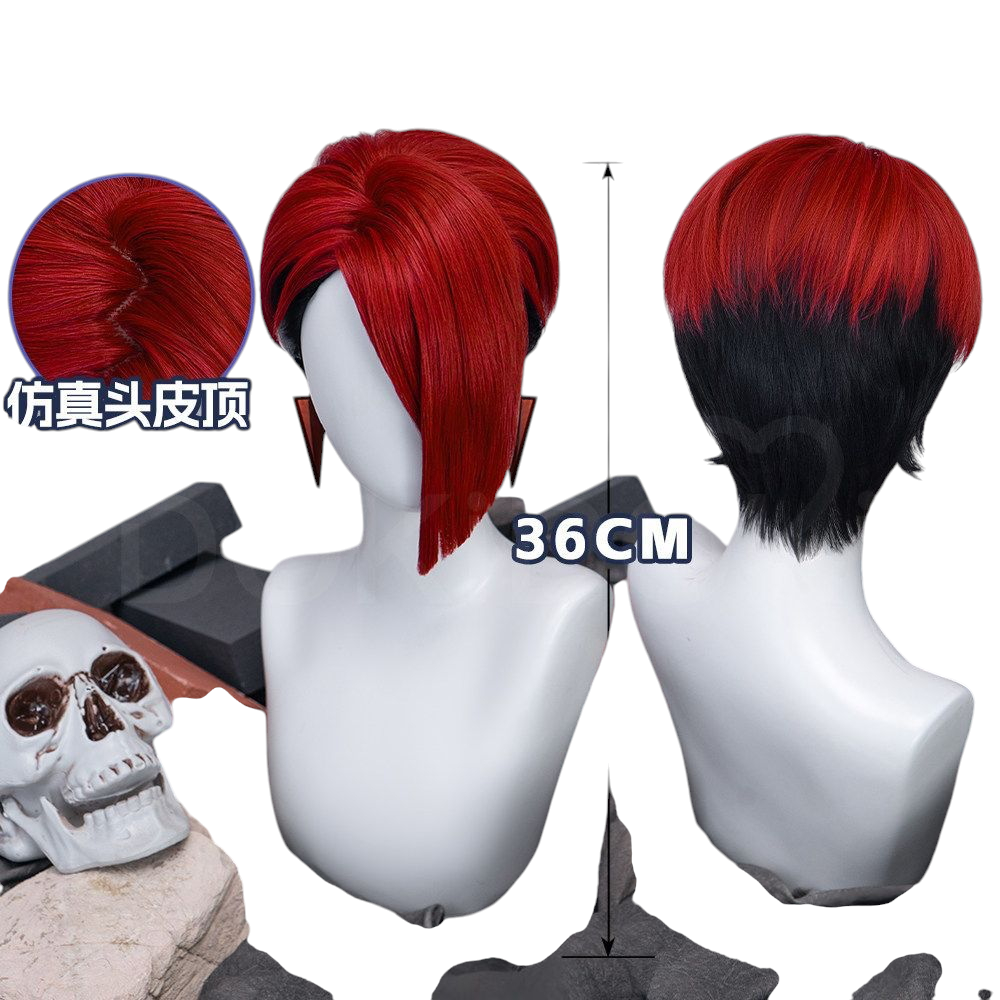 White Smoke Choka Cosplay Wig - Gachiakuta (Z-Shape Side Part Short) (FEVERCOS)