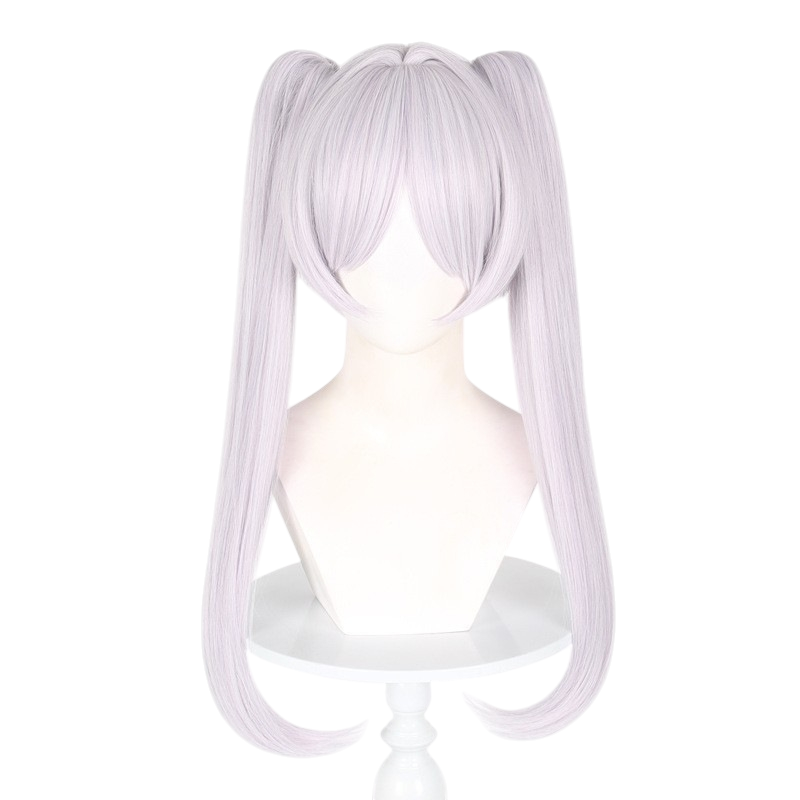 White Smoke Frieren Cosplay Wig - Frieren: Beyond Journey's End (Silver Twin Tails) (FEVERCOS)