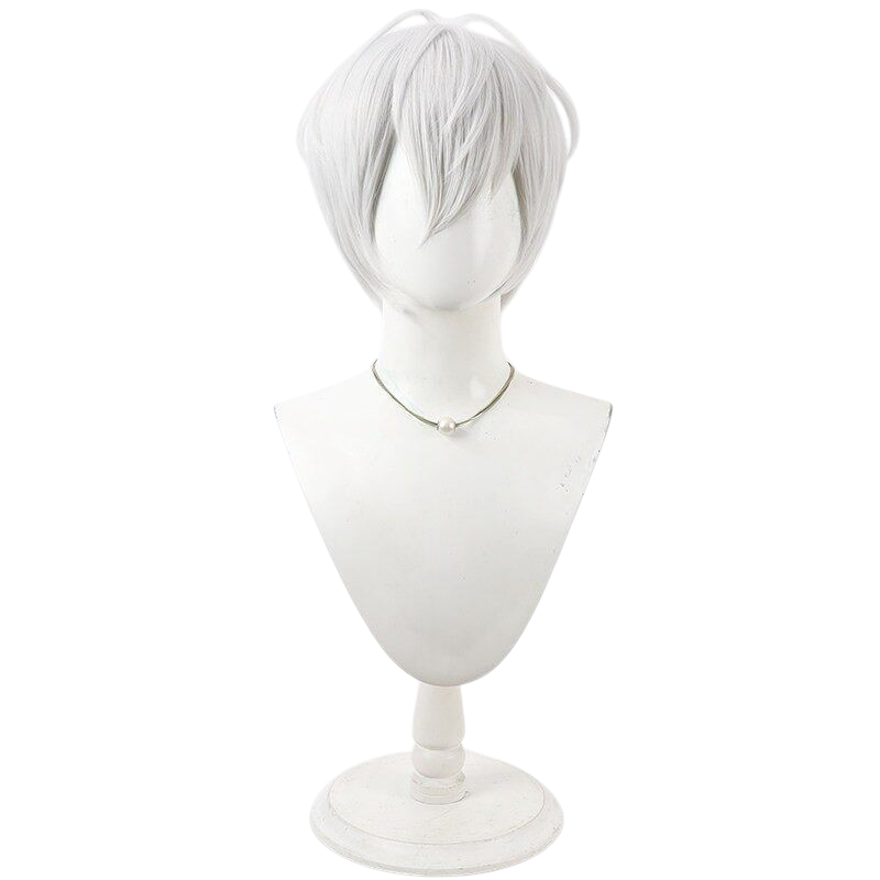 White Smoke Ibrahim Cosplay Wig - Nijisanji / VTuber (Ash Blonde Messy) (FEVERCOS)