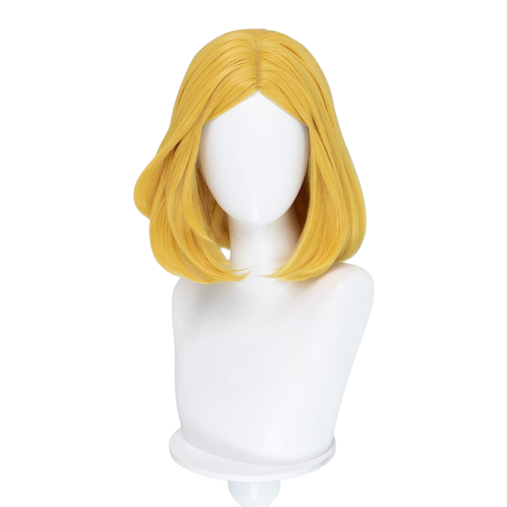 White Smoke Melinoë Cosplay Wig - Hades II (35cm Blonde/Green Bob Scalp) (FEVERCOS)