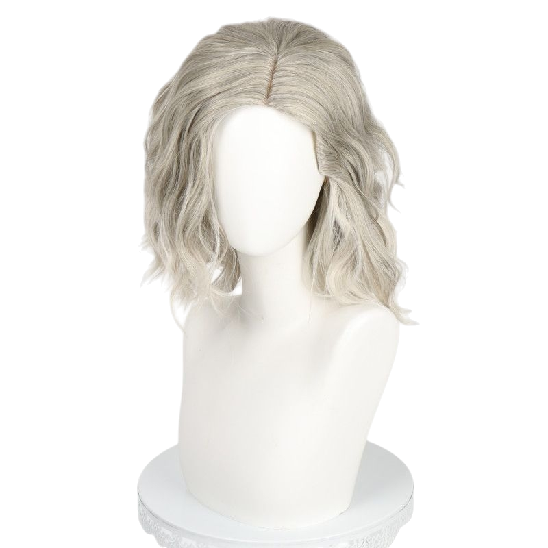 White Smoke Grace Ashcroft Cosplay Wig - Resident Evil 9: Requiem (Platinum Wavy Side Part) (FEVERCOS)