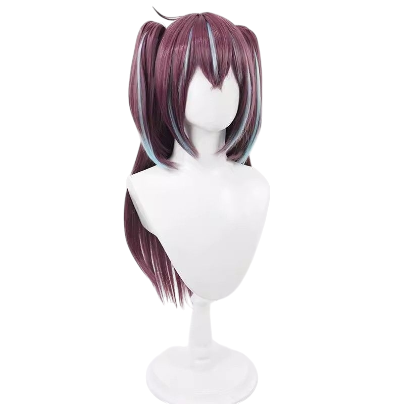 White Smoke Matama Akoya Cosplay Wig - Gushing over Magical Girls (Simulation Scalp Twin Tails) (FEVERCOS)