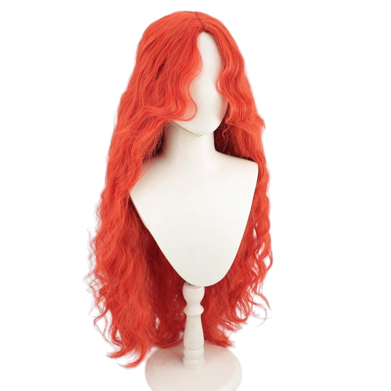 White Smoke Malenia, Blade of Miquella Cosplay Wig - Elden Ring (Orange-Red Ripple Curls) (FEVERCOS)