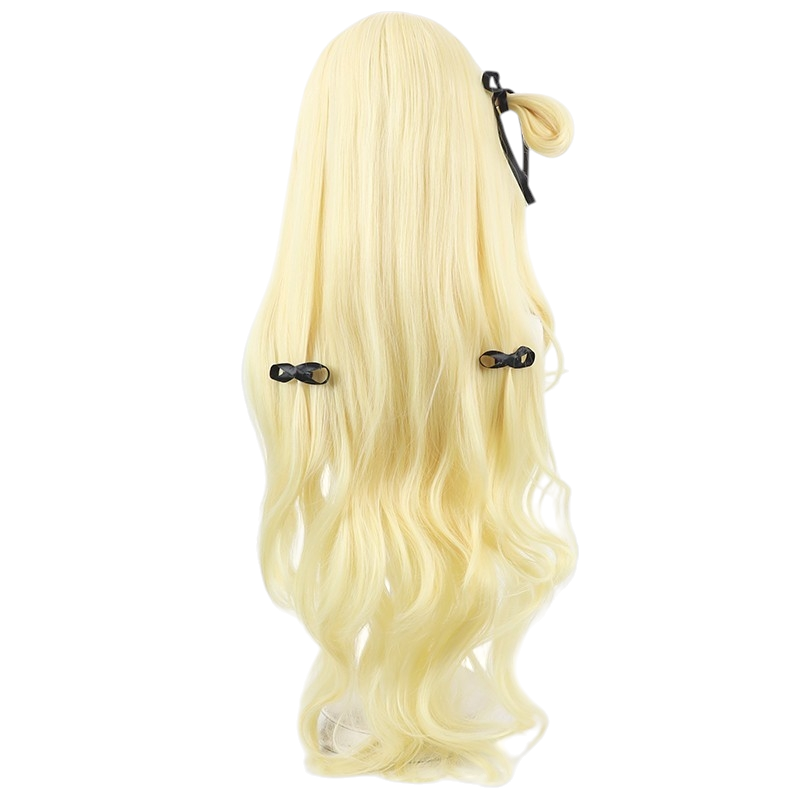 White Smoke Phoebe Cosplay Wig - Wuthering Waves (Golden Yellow Curls) (FEVERCOS)
