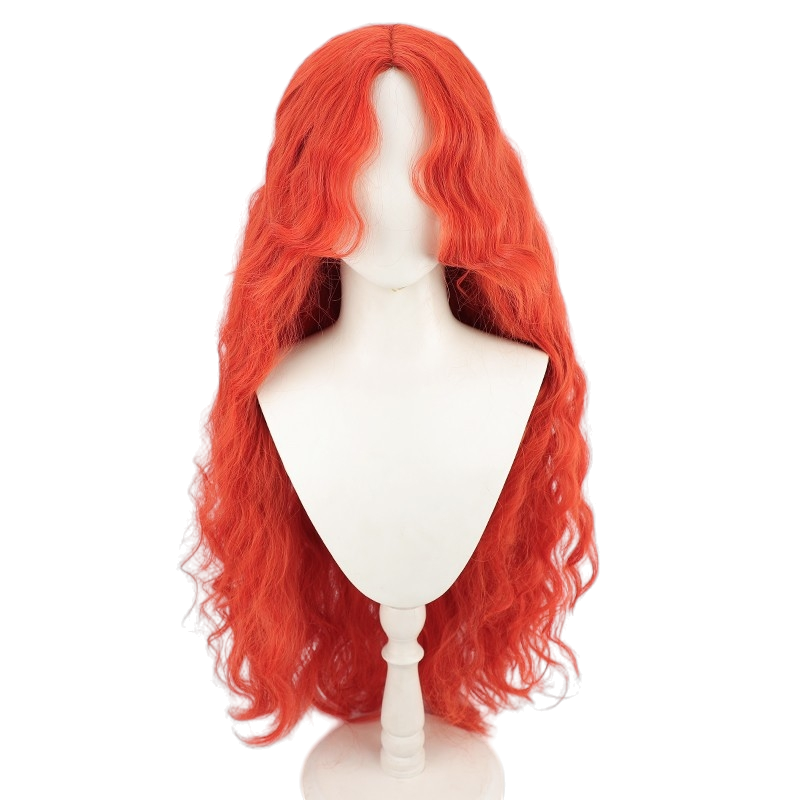 White Smoke Malenia, Blade of Miquella Cosplay Wig - Elden Ring (Orange-Red Ripple Curls) (FEVERCOS)
