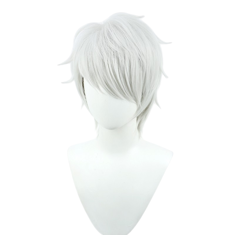 White Smoke Chika Shihoin Cosplay Wig - BLEACH (Silver White Messy) (FEVERCOS)