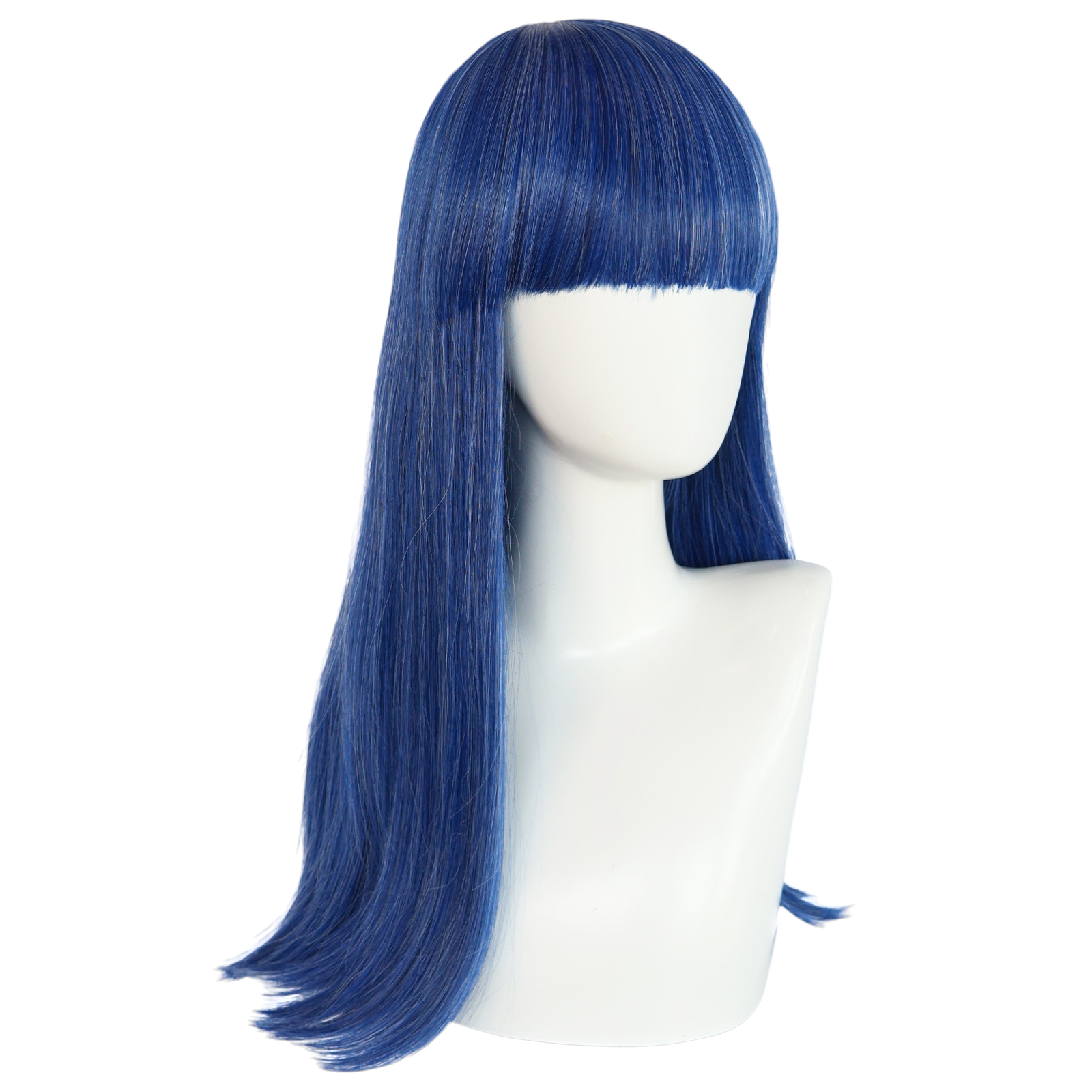 White Smoke Ennui (Sansan) Cosplay Wig - Inside Out 2 (Dark Blue Long) (FEVERCOS)