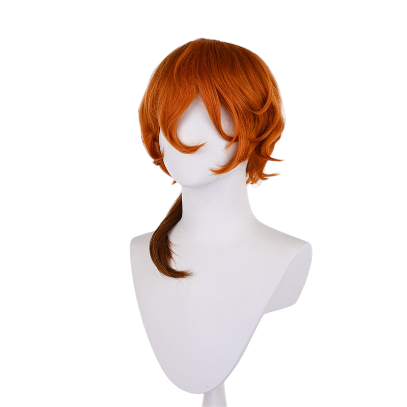White Smoke Chuuya Nakahara (50cm Extended) Cosplay Wig - Bungo Stray Dogs (Orange Wavy) (FEVERCOS)