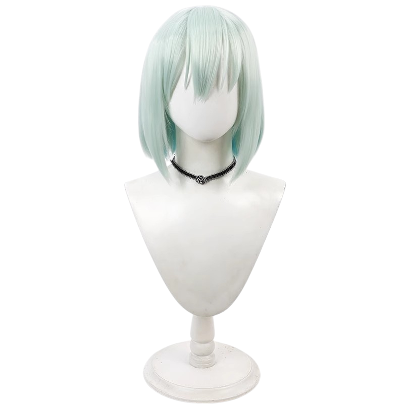 White Smoke Azekawa Kika Cosplay Wig - 18TRIP (Mint Blue Gradient Bob) (FEVERCOS)