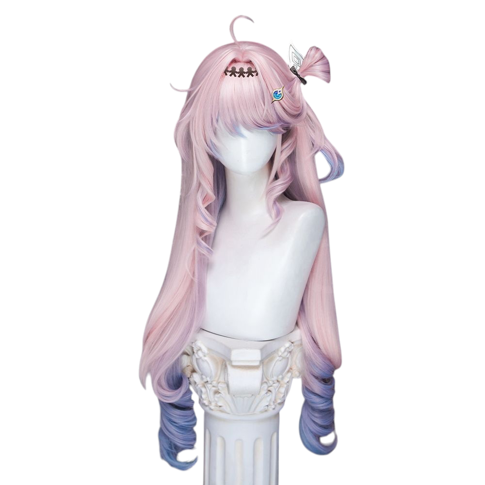 White Smoke Dania Cosplay Wig - Wuthering Waves (80cm Curly Middle Part Scalp) (FEVERCOS)