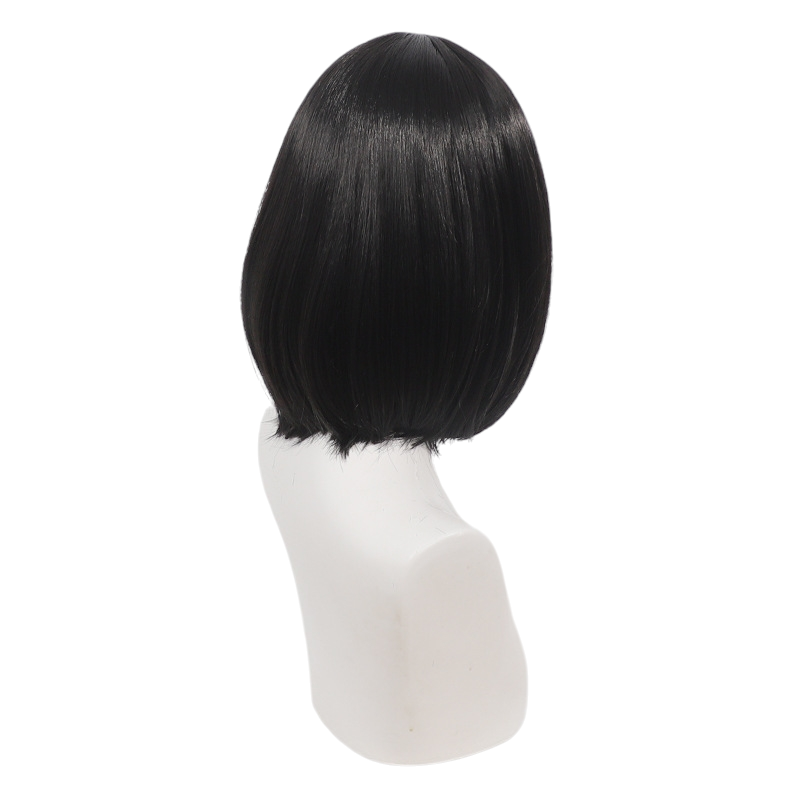 White Smoke Kikyou Kiryuu Cosplay Wig - Blue Archive (Black Bob Scalp) (FEVERCOS)