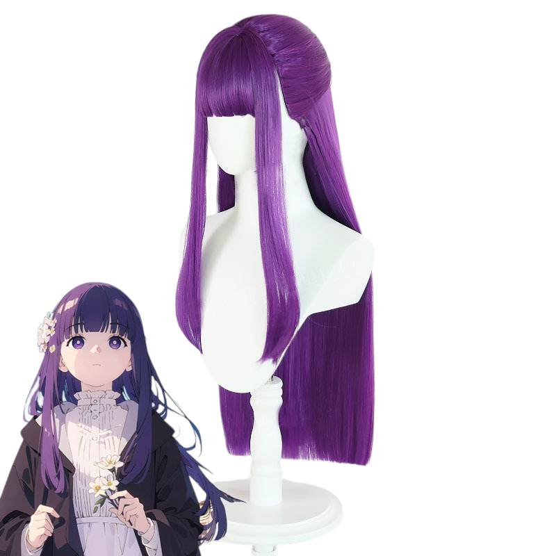 White Smoke Fern Cosplay Wig - Frieren: Beyond Journey's End (Purple Long Straight) (FEVERCOS)