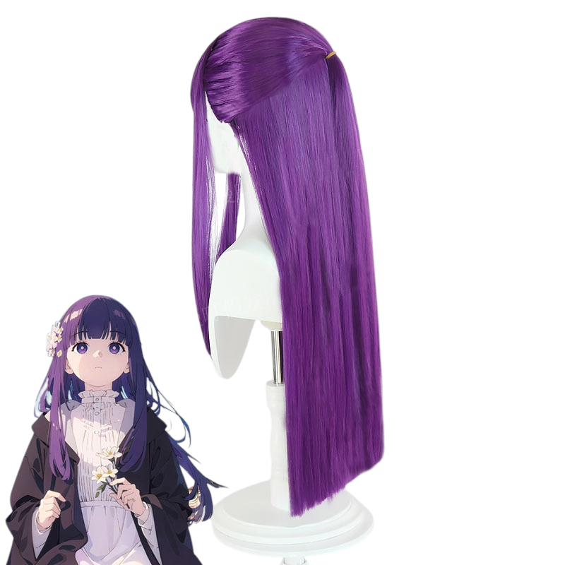 White Smoke Fern Cosplay Wig - Frieren: Beyond Journey's End (Purple Long Straight) (FEVERCOS)