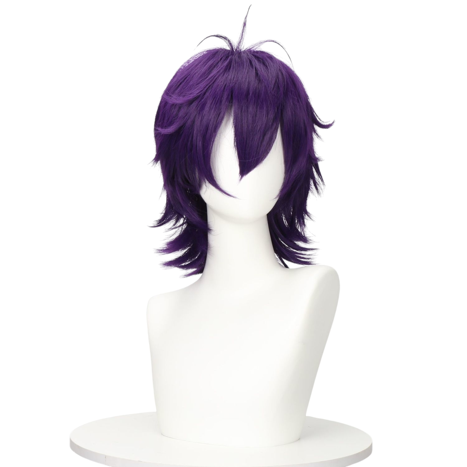 White Smoke Narancia Ghirga Cosplay Wig - JoJo's Bizarre Adventure (Purple Messy Short) (FEVERCOS)