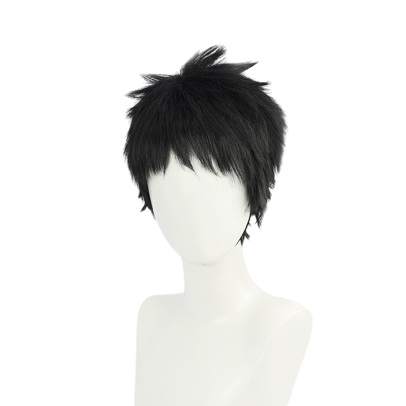 White Smoke Wakana Gojo Cosplay Wig - Artisan Tailor My Dress-Up Darling(Black Short Offset Whorl) (FEVERCOS)