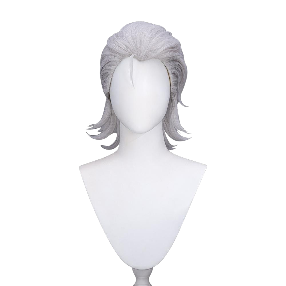 White Smoke X Cosplay Wig - To Be Hero X (Teased Roots Widow's Peak Slicked Back) (FEVERCOS)
