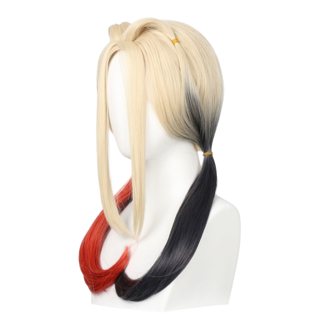 White Smoke Harley Quinn Cosplay Wig - Chaotic Antihero (Gradient Twin Tails) (FEVERCOS) joker