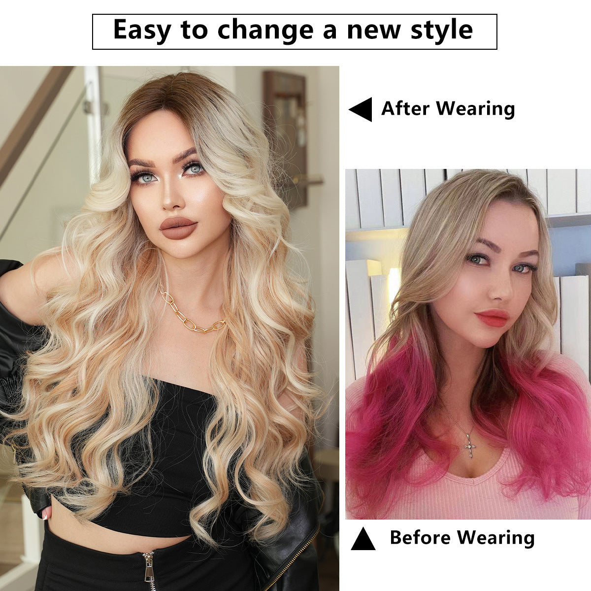 White Smoke Platinum Blonde Highlight Lace Wig - Elite Lace Fronts (T-Part Wavy) (FEVERCOS)