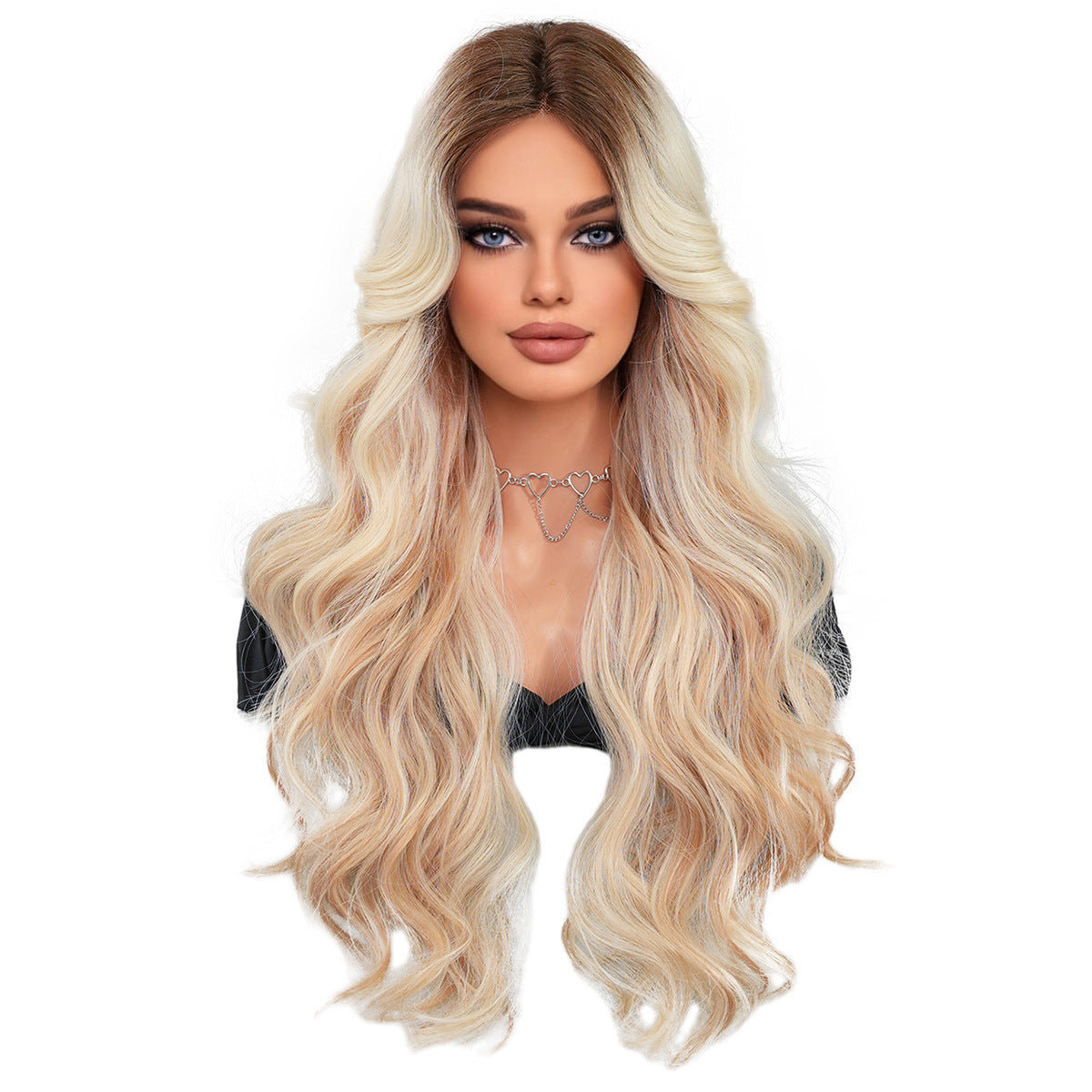 White Smoke Platinum Blonde Highlight Lace Wig - Elite Lace Fronts (T-Part Wavy) (FEVERCOS)